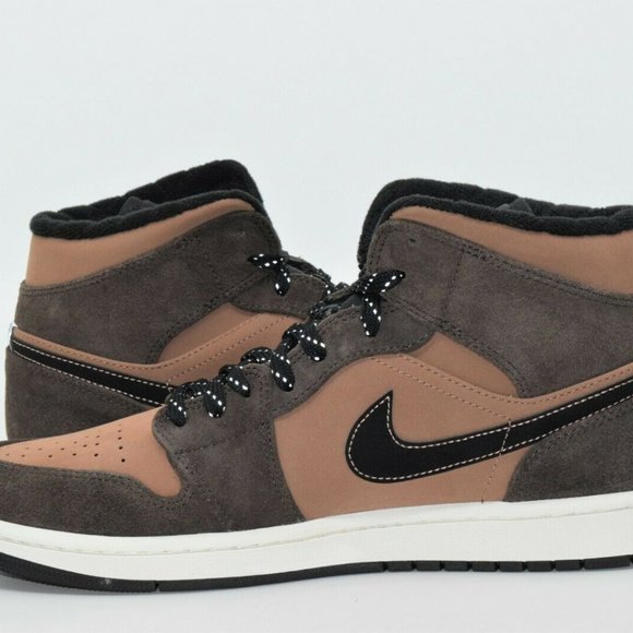 Nike Air Jordan 1 Mid SE Earth Tone Chocolate DC7294-200 - Picture 4 of 6